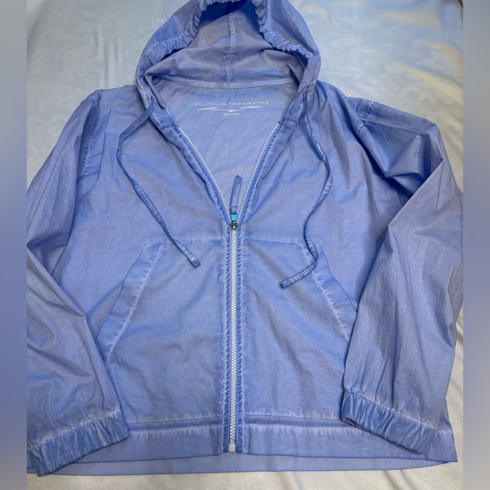 PLOUMANAC’H Light‎ Blue Women's Hooded Jacket size Small - Picture 7 of 12